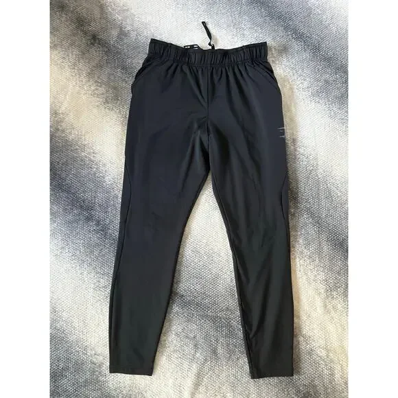 Gymshark Sport Run Pants Slim Fit Black Mens Breathable Joggers Size Small - Picture 1 of 12